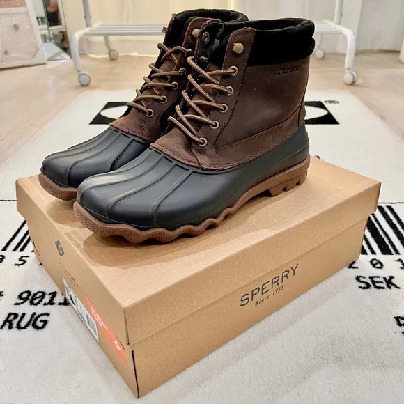Sperry Mens Brewster Low Duck Casual Boots Ankle - Black Size 8 Sperry Men main image 4